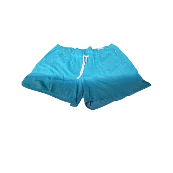 Livi Womens Blue Ombre Shorts Size 26/28 Elastic Waistband NWT - Picture 1 of 5